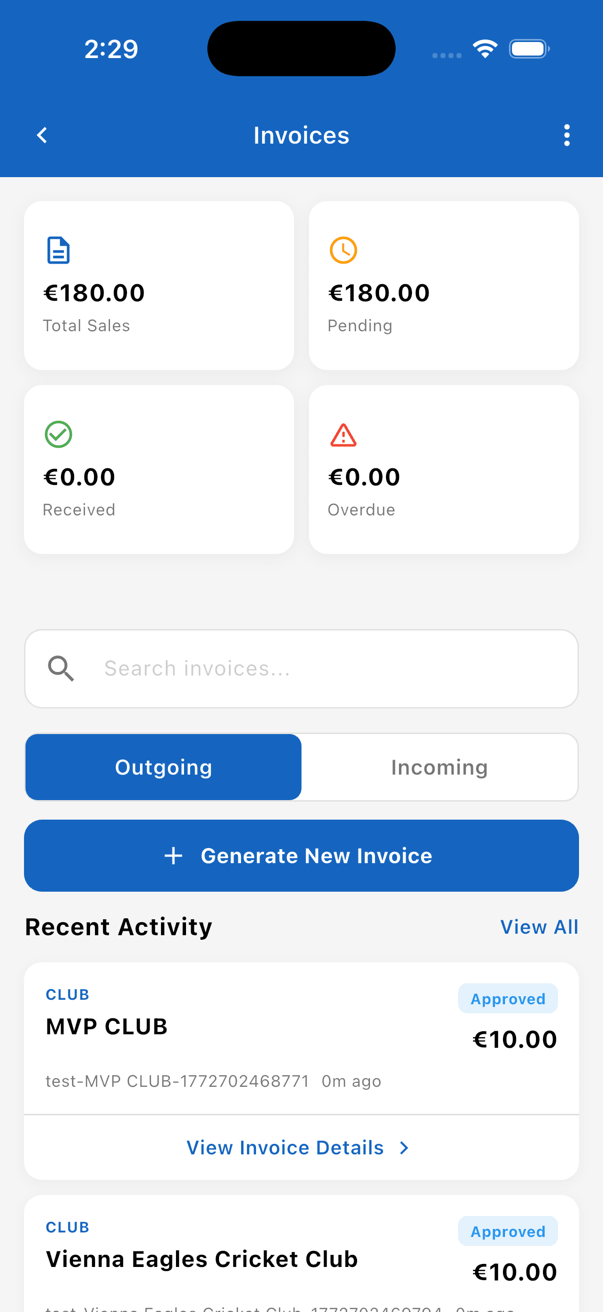 Go League app screenshot 2